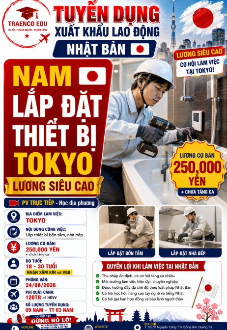  03 NAM - LẮP ĐẶT THIẾT BỊ TOKYO LƯƠNG SIÊU CAO 