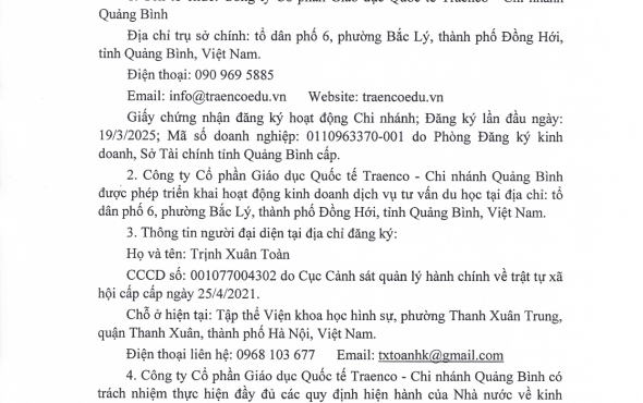 GIẤY PHÉP DU HỌC