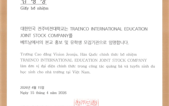 HỢP ĐỒNG TUYỂN SINH DU HỌC HÀN QUỐC